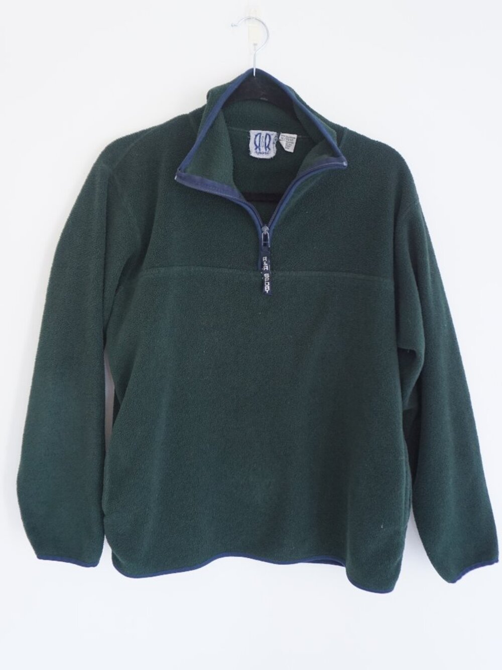 R&R Sport Green Fleece Quarter Zip Pullover Sweater Gorpcore Hike Long Sleeve XL